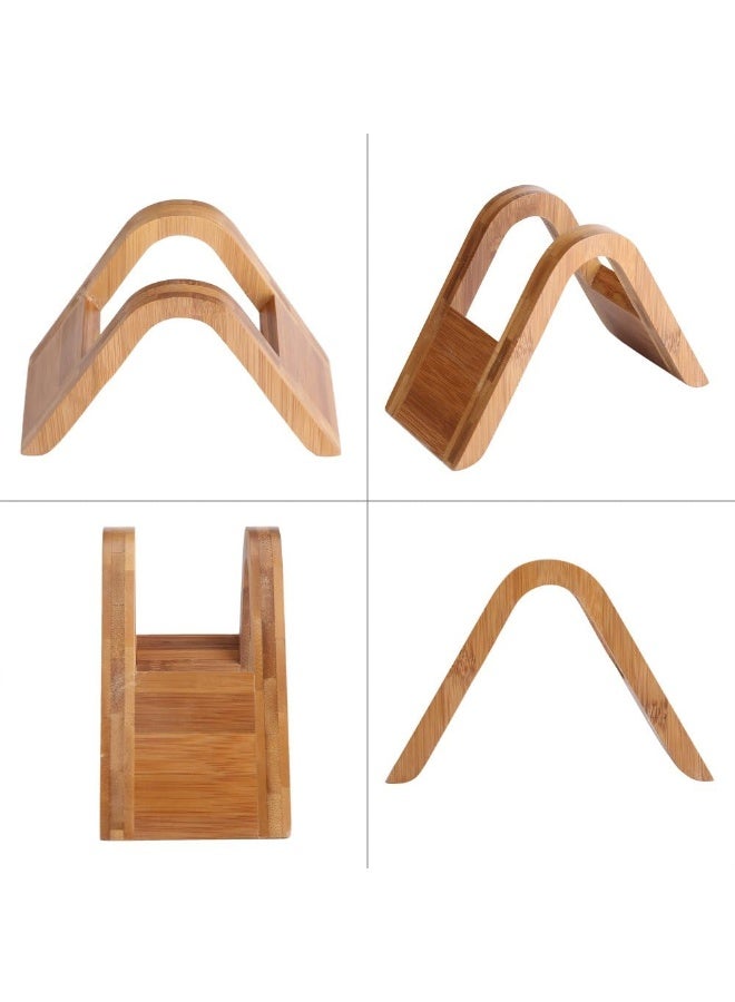 Hakeeta coffee filter holder of Bamboo, can hold 100pcs cone filters of 4-Sizes, for Home/Office/Cafe/Hotel, Coffee Paper Storage Rack - Image 4